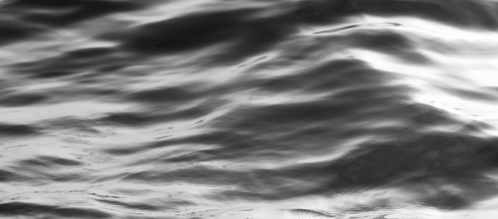 Still water surface in black and white
